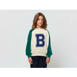 Children‘s sweater 23 girls' sleeves color matching letters plus velvet pullover velvet trousers suit in autumn and winter