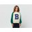 Children‘s sweater 23 girls' sleeves color matching letters plus velvet pullover velvet trousers suit in autumn and winter