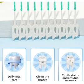 40Pcs Adults Interdental Brushes Clean Between Teeth Floss Brushes Toothpick ToothBrush Dental Oral Care Tool