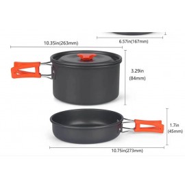 Camping Cookware Kit Outdoor Cooking Set Aluminum Equipment Outdoor Pot Travel Tableware Kitchen Hiking Picnic BBQ